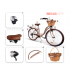 Pilsētas velosipēds MalTrack Citybike Dreamer 6 ātrumu bēšs 28" + grozs (111666)