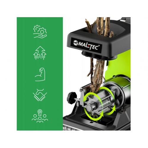 Электрический измельчитель веток - шреддер 44мм , 3500Вт (111718)