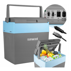Pārnēsājams automašīnas ledusskapis 30L, 12V, 230V, no Maltec (111720)