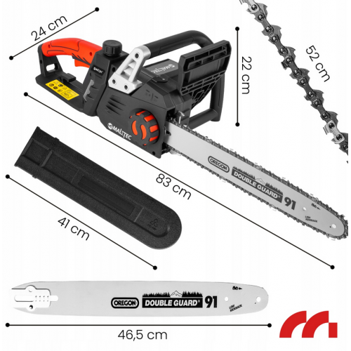 Elektriskais ķēdes zāģis - motorzāģis 3550W / 16" no MalTec (111829) 
