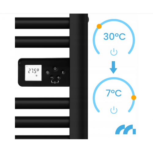 Elektriskais vannas istabas sildītājs ar kāpnēm, sienas termostats, augstas jaudas, 500 W no MalTec (112040)