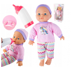 Pidžamā tērpta interaktīva lelle 30 cm (112355)