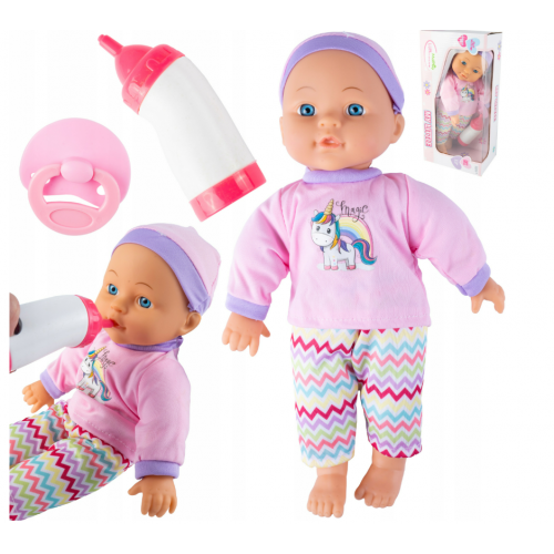 Pidžamā tērpta interaktīva lelle 30 cm (112355)