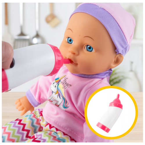 Pidžamā tērpta interaktīva lelle 30 cm (112355)