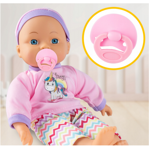 Pidžamā tērpta interaktīva lelle 30 cm (112355)