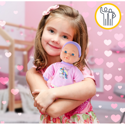 Pidžamā tērpta interaktīva lelle 30 cm (112355)