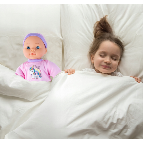 Pidžamā tērpta interaktīva lelle 30 cm (112355)