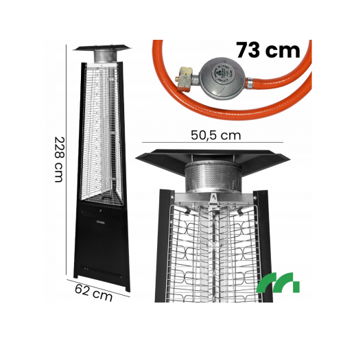 Starojuma piramīdas āra - terases gāzes sildītājs 13kW no MalTec (112386)