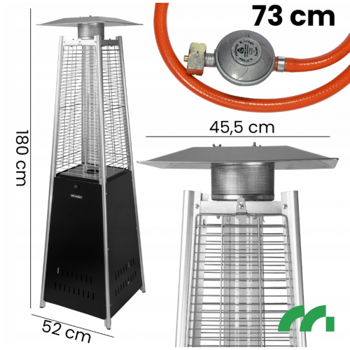 Starojuma piramīdas āra - terases gāzes sildītājs 12kW no MalTec (FL-330; 112387)