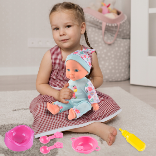 Pidžamā tērpta interaktīva lelle 29 cm (112438)