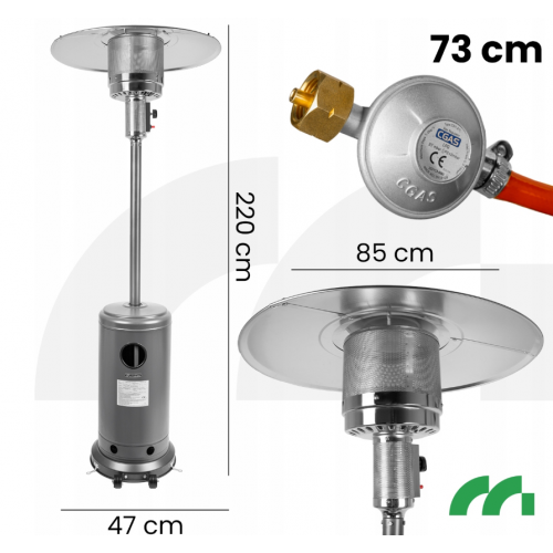 Starojuma āra - terases gāzes sildītājs 13kW no MalTec (112706)