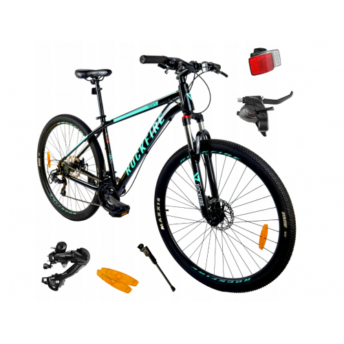 Kalnu velosipēds MTB, melns, 7 ātrumi, alumīnija rāmis 18 collas, riteņi 29 collas, Shimano (112736)