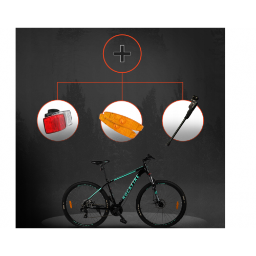 Kalnu velosipēds MTB, melns, 7 ātrumi, alumīnija rāmis 18 collas, riteņi 29 collas, Shimano (112736)