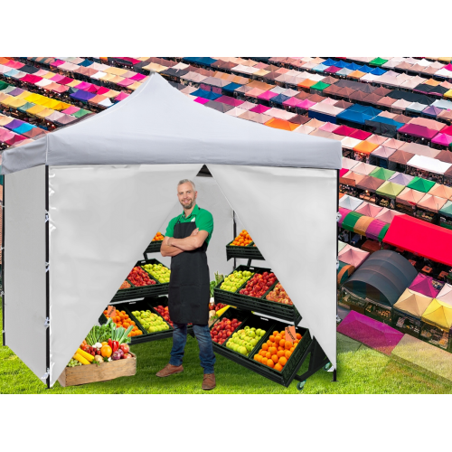 Tirdzniecības, dārza balts paviljons, nojume, telts 3x3 m (112814)