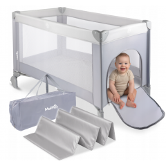 Bērnu saliekama ceļojumu gultiņa 125x65.5x76cm no MalPlay (113163)