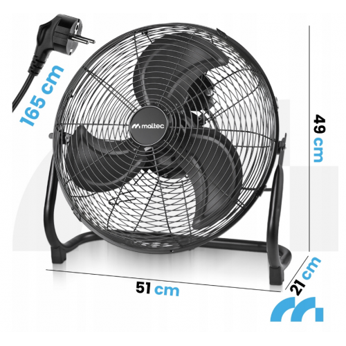 Grīdas ventilators 45 cm 80 W no MalTec (113256)
