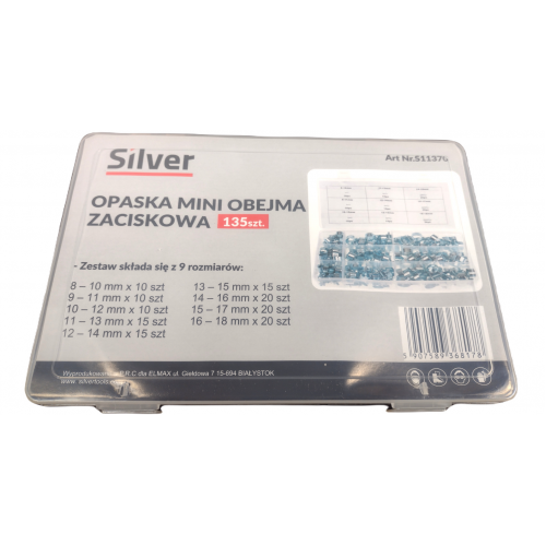 Tērauda skavu komplekts 135 gab no SilverTools (11370)