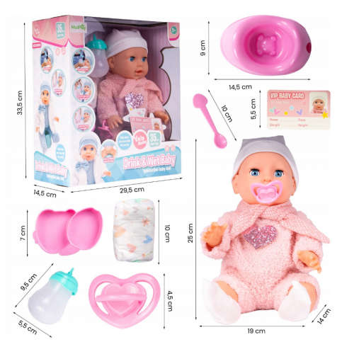 Interaktīva lelle ar piederumiem 35 cm (113720)