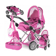 3-in-1 ratiņi lellēm ar aksesuāriem Malplay (113098)