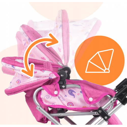 3-in-1 ratiņi lellēm ar aksesuāriem Malplay (113098)