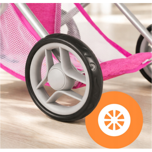 3-in-1 ratiņi lellēm ar aksesuāriem Malplay (113098)