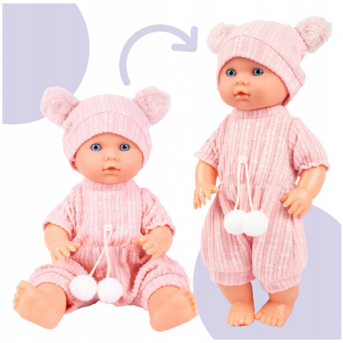 Mazuļa lellīte dzeršanas un čurināšanas podītīņš, pudeleļa, mācīšanās aprupē 30cm (114193)