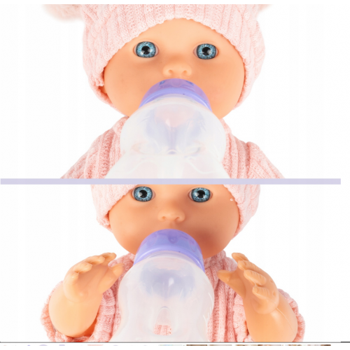 Mazuļa lellīte dzeršanas un čurināšanas podītīņš, pudeleļa, mācīšanās aprupē 30cm (114193)