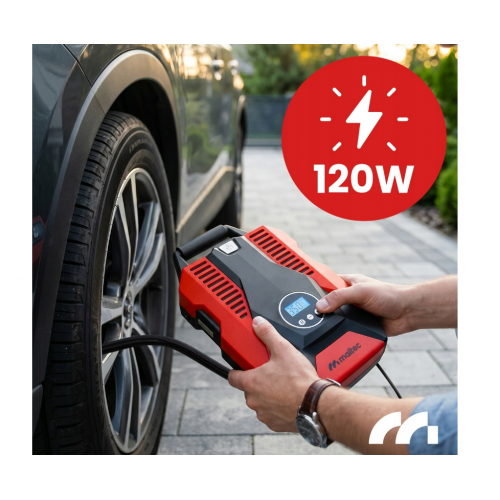 Automašīnas riepu piepūtējs 12V, 150 PSI LED gaismas automātiska apstāšanās no Maltec(114802)