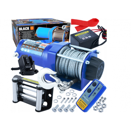Elektriskā vinča, 12 V, 2500lbs,  900 W + tālvadības pults (14555)