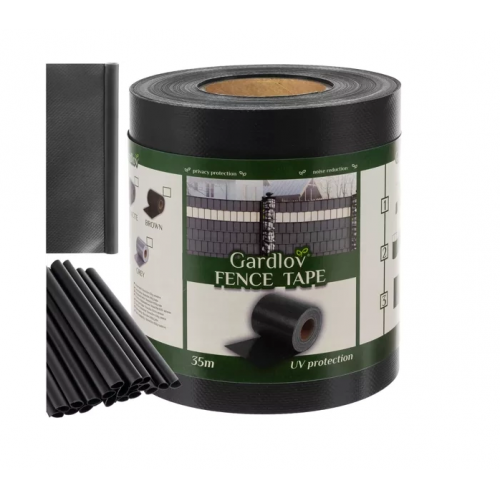 Лента / ламель для забора 19смx35м 630г/м2 +25 зажимов  (23703)