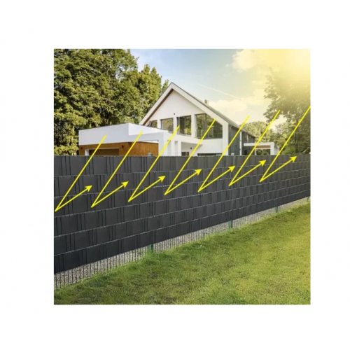 Лента / ламель для забора 19смx35м 630г/м2 +25 зажимов  (23703)