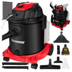 Universāls putekļu sūcējs mitrai un sausai mēbēļu un paklāju tīrīšanai 20L, 2000W no Kaminer (23918)