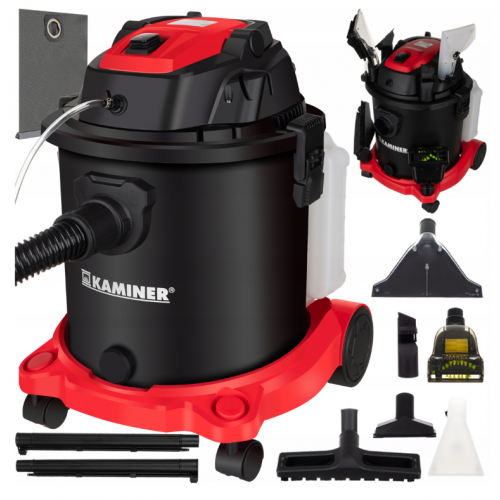 Universāls putekļu sūcējs mitrai un sausai mēbēļu un paklāju tīrīšanai 20L, 2000W no Kaminer (23918)