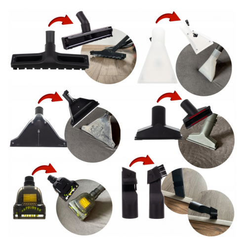 Universāls putekļu sūcējs mitrai un sausai mēbēļu un paklāju tīrīšanai 20L, 2000W no Kaminer (23918)