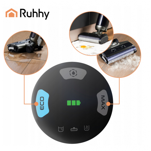 Vertikālais akumulatora putekļusūcējs 200W, 16kPa, Hepa, pašattīrošs Ruhhy Lixo (24860)