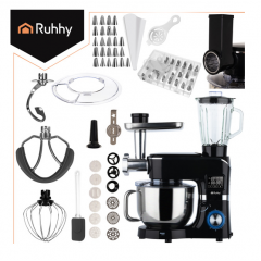 Virtuves kombains ar apsildāmu bļodu + blenderi 2000 W 6,2 l / 1,5 l no RUHHY (25728)