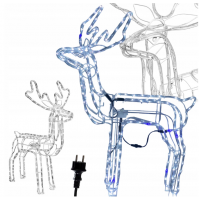 Mirdzošs Ziemassvētku ziemeļbriedis 216 led ar kustīgu galvu 80x93x41cm (26201)