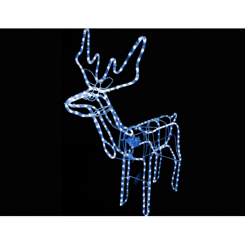 Mirdzošs Ziemassvētku ziemeļbriedis 216 led ar kustīgu galvu 80x93x41cm (26201)