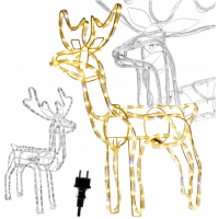 Mirdzošs Ziemassvētku ziemeļbriedis 216 led ar kustīgu galvu 80x93x41cm (26202)