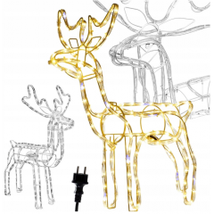 Mirdzošs Ziemassvētku ziemeļbriedis 216 led ar kustīgu galvu 80x93x41cm (26202)