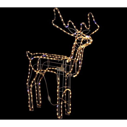 Mirdzošs Ziemassvētku ziemeļbriedis 216 led ar kustīgu galvu 80x93x41cm (26202)