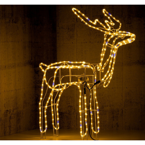 Mirdzošs Ziemassvētku ziemeļbriedis 216 led ar kustīgu galvu 80x93x41cm (26202)