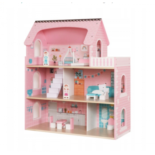 Koka leļļu namiņš 3 līmeņi 27 x 62 x 70 см Kruzzel (26364)