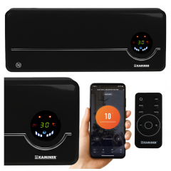 Elektriskais gaisa aizkars Wifi, pults, displejs, 1000/2000W KAMINER AIRO (26388)