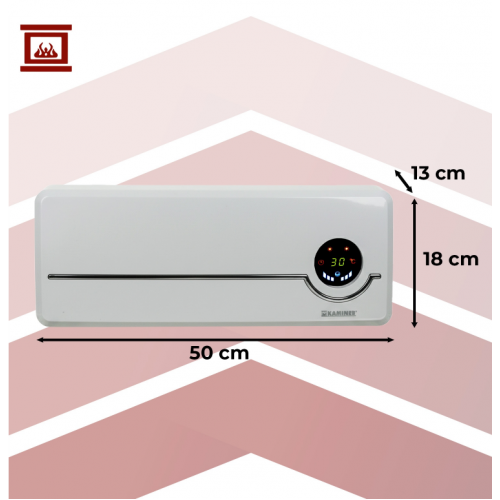 Elektriskais gaisa aizkars Wifi, pults, displejs, 1000/2000W KAMINER AIRO (26389)