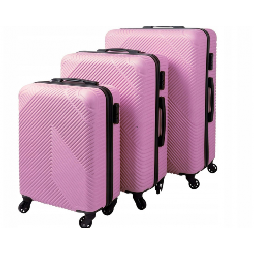 3-in-1 cieto čemodānu komplekts, ietilpīgs, 99 l, ABS plastmasa (26663)