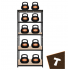 Metāla noliktavas plaukti, garāžai, pagrabam, 222,5x100x45 no ISO TRADE (00027342)