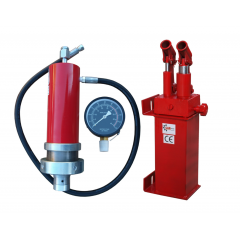 Dubultais sūknis + 30 tonnu cilindrs + spiediena mērītājs + šļūtene - 30 tonnu preses komplekts (30T SET)