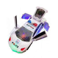Rotora policijas automašina ar LED apgaismojumu un mūziku (3532)