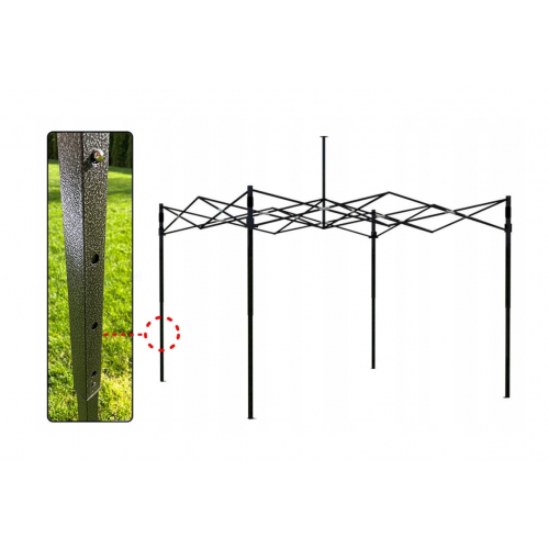 Tirdzniecības, dārza balts paviljons, nojume, telts 3x3m (1133994)